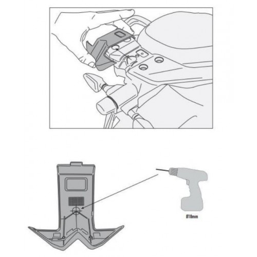 Крепление кофра Givi ETV1200 Caponord 2013-17