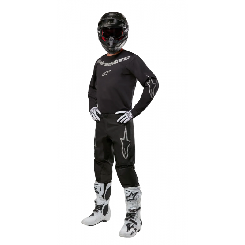 Мотобрюки Alpinestars Fluid Graphite Black/Silver Мотобрюки Alpinestars Fluid Graphite Black/Silver