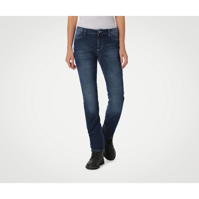 Мотоджинсы женские PMJ Rider T-Tex Blue