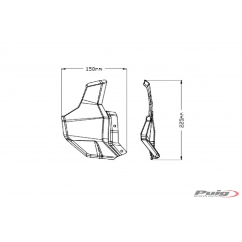 Боковые накладки дефлекторы ветровика Puig Tiger 900GT