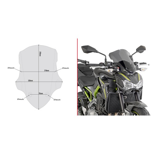 Ветровое стекло Givi Kawasaki Z900 2017-2019