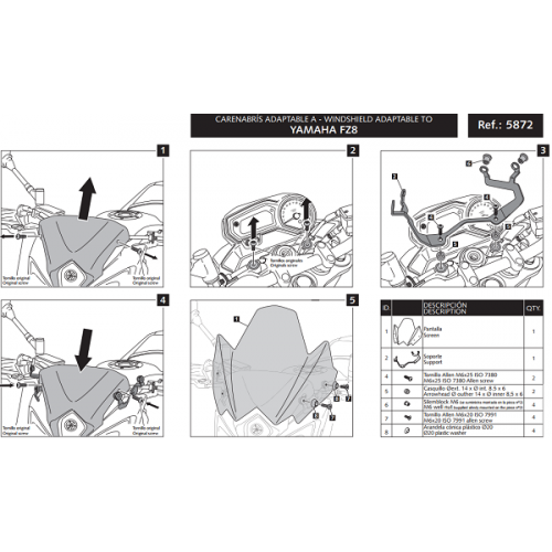 Ветровое стекло Puig New Generation Sport FZ8 2010-13
