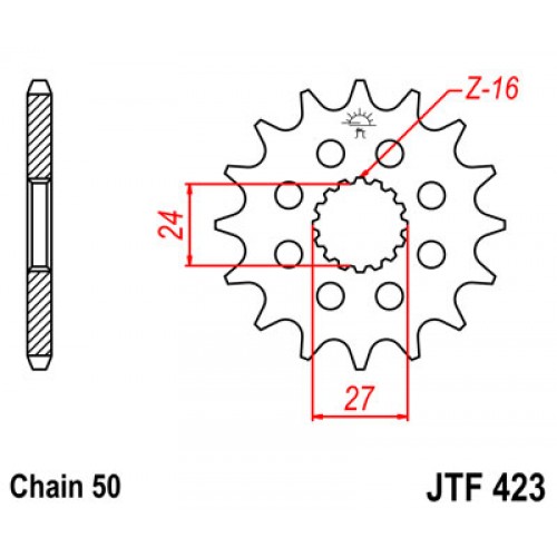 Звезда передняя JT JTF423.18 Suzuki GSX1300 B-King 2008-2012 / GSX1300R Hayabusa