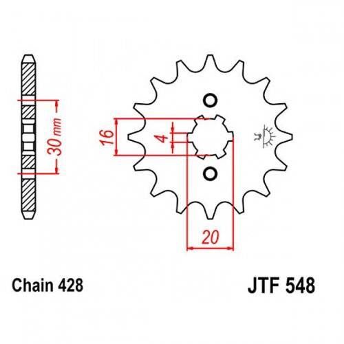 Звезда передняя JT JTF548.13 Yamaha TT-R 150 2000-2018