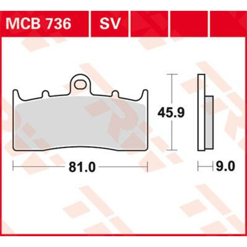 Тормозные колодки TRW MCB736SV