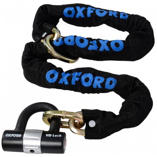 Цепь противоугонная с замком Oxford HD Loop Lock 1.2м