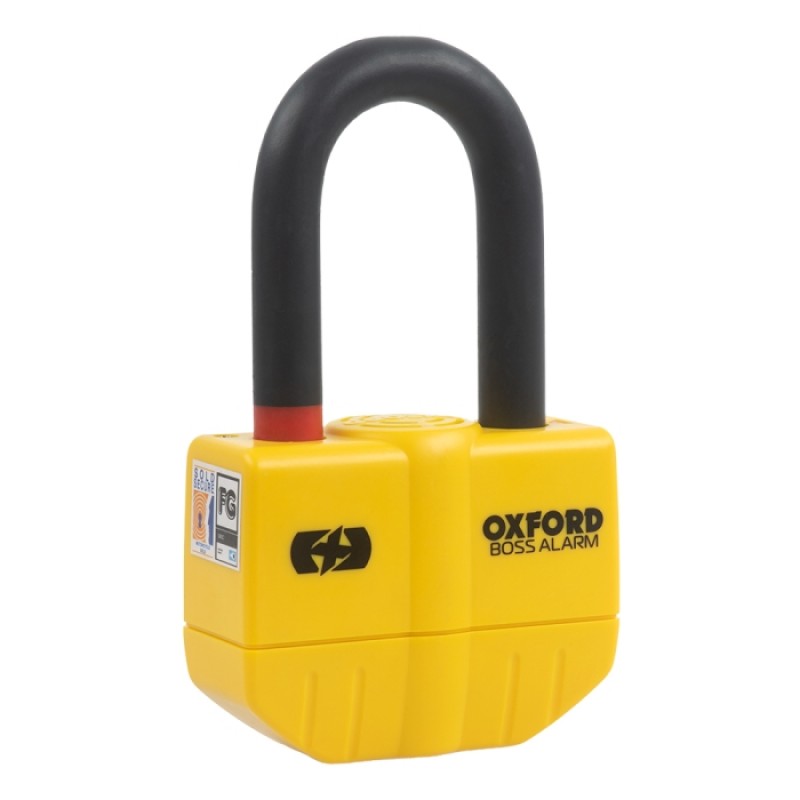 Ланцюг з замком Oxford Boss Alarm 14мм Yellow + 12мм x 2м