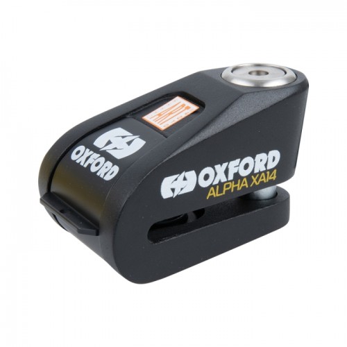 Замок на диск Oxford Alpha XA14 Alarm Black/Black