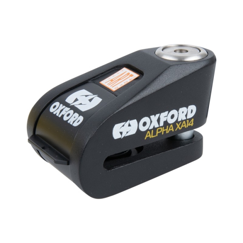 Замок на диск Oxford Alpha XA14 Alarm Black/Black