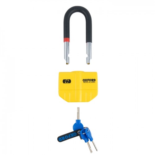 Замок Oxford Boss Alarm 14mm Disc Lock Yellow