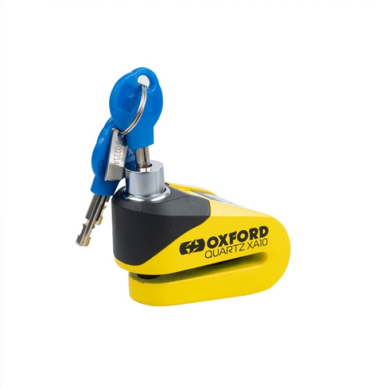 Замок на диск Oxford Quartz XA10 Alarm Yellow/Black