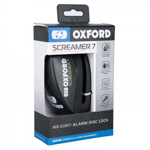 Замок на диск Oxford Screamer7 Black/Black